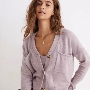 Madewell Upton Cropped Button Cardigan Sweater
Purple Lavender, Medium